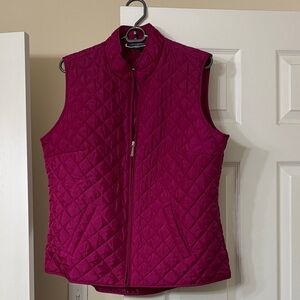 Karen Scott Magenta Quilted Vest